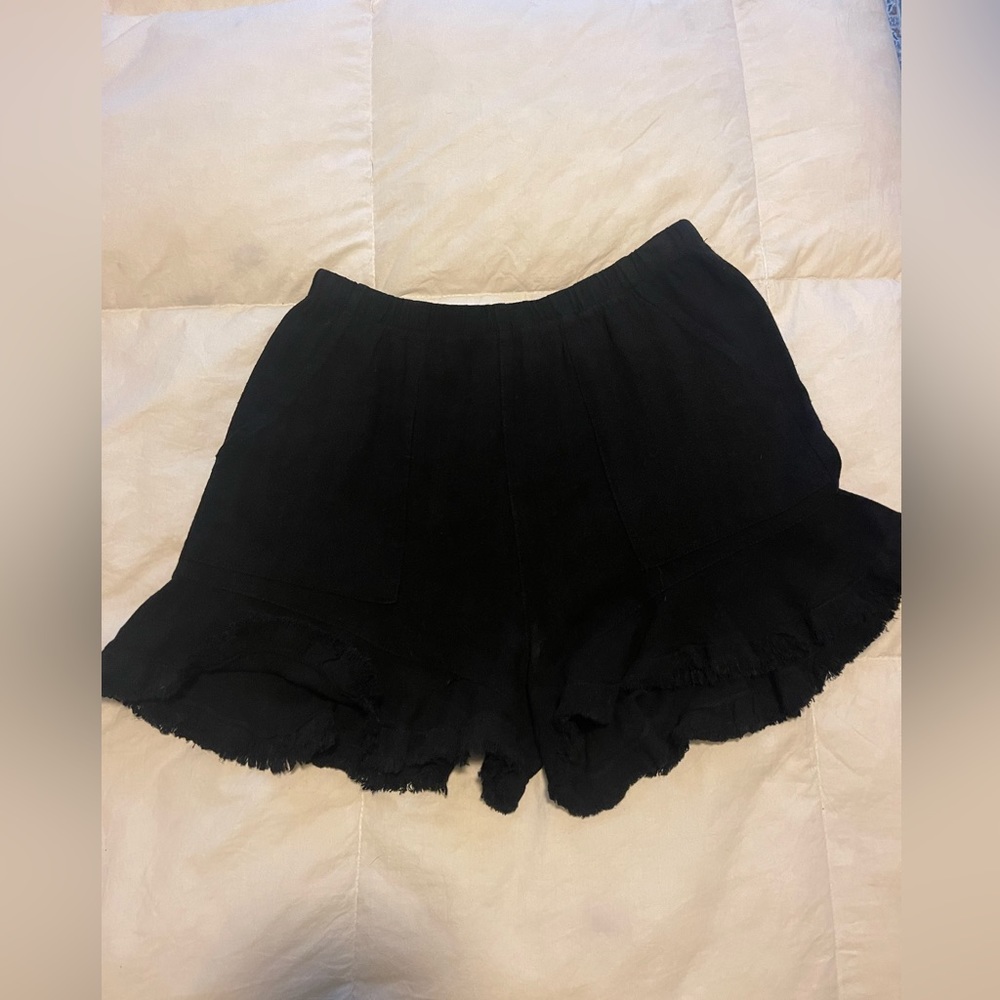 Black Flowy Shorts